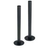 JTP Set of 2 Matt Black Radiator Valve Pipe Flanges Cut Out